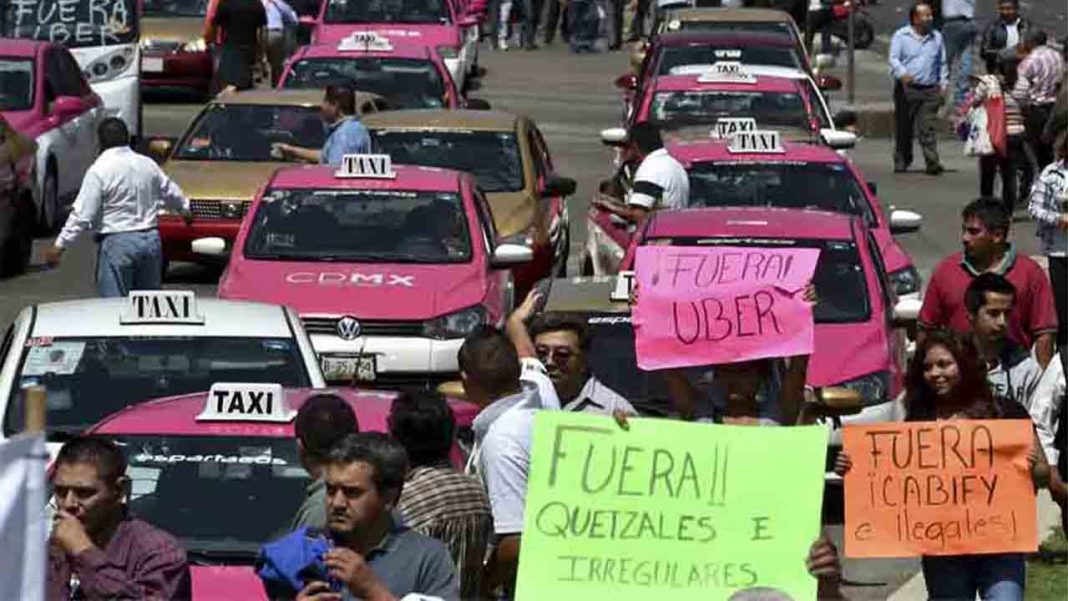 Los taxistas mexicanos contra Uber en CDMX