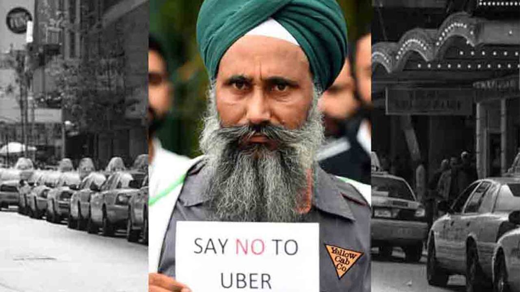 Los taxistas de Australia protestan contra Uber en Queensland