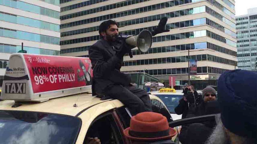 Los taxistas de Pensilvania protestan contra Uber en Filadelfia