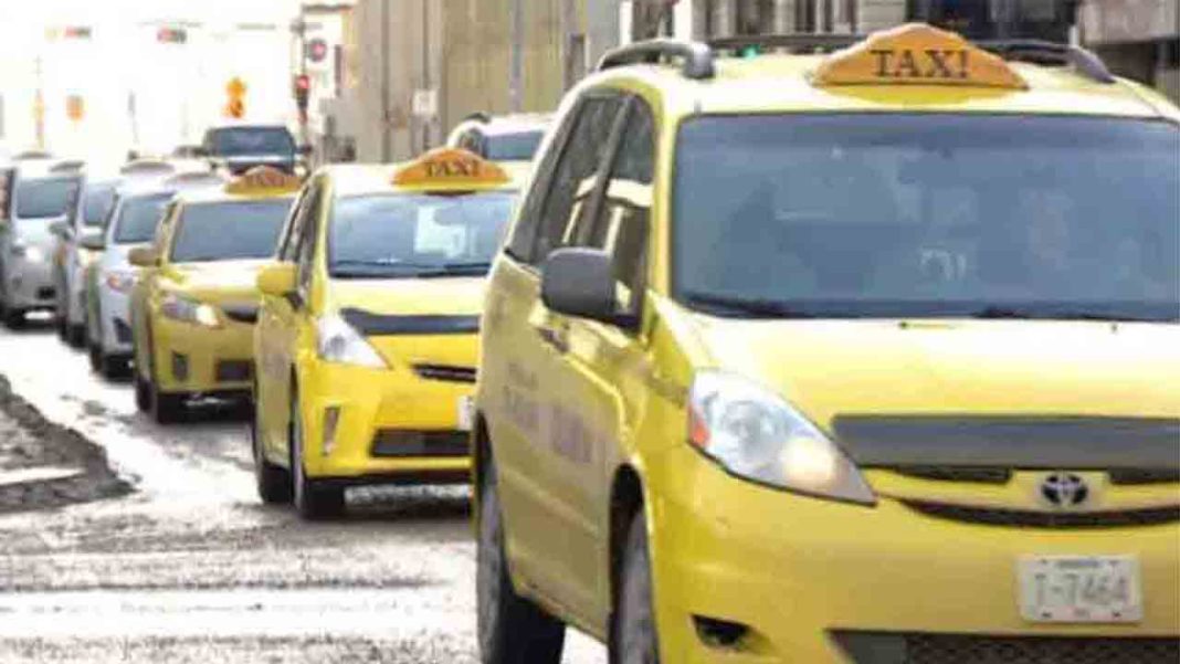 Los taxistas de Edmonton, Canadá, protestan contra Uber