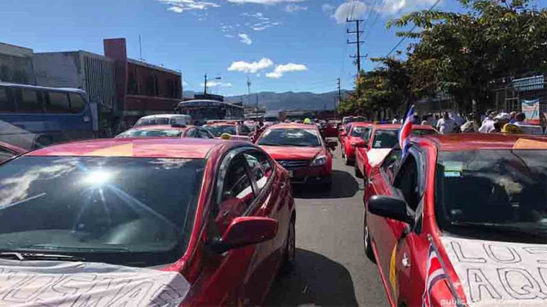 El taxi de Costa Rica se vuelve a manifestar contra Uber en San José