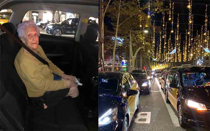 Los mayores de las residencias de Barcelona salen de paseo con Élite Taxi