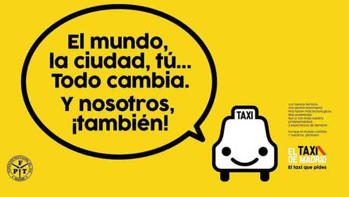 Campaña del taxi en Madrid para mantener la seguridad durante la desescalada