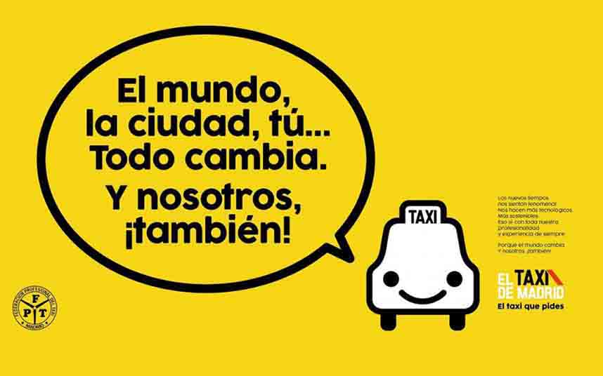 Campaña del taxi en Madrid para mantener la seguridad durante la desescalada