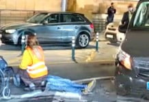 Atropello casi mortal de un VTC a un taxista en Sevilla