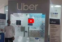Conductor de Uber rompe los cristales de las oficinas de la empresa en Santo Domingo Conductor de Uber rompe los cristales de las oficinas de Uber en Santo Domingo