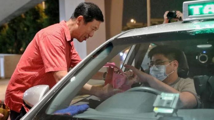 Agradecimiento a los taxistas de Singapur el primer día del Año Nuevo Chino