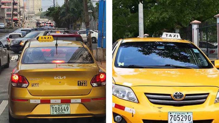 Varios taxis dorados circulan en Panamá en lugar del color oficial amarillo