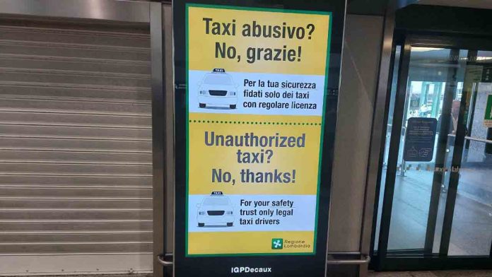 Lombardía inicia una campaña contra los piratas del taxi