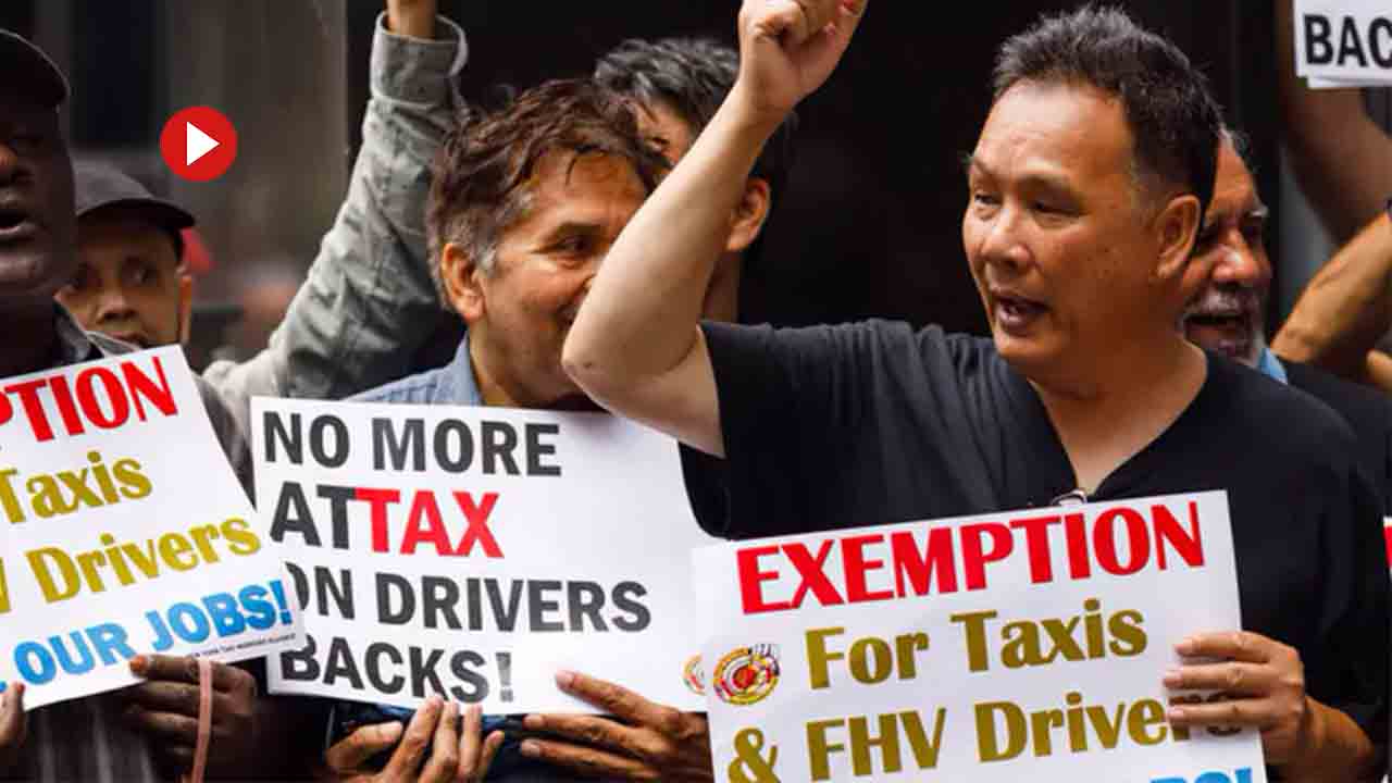 Los taxistas de Nueva York se manifiestan contra el 'impuesto de congestión'