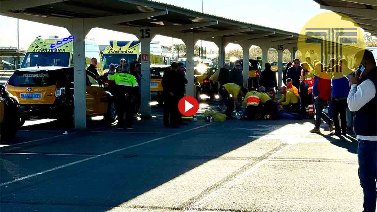 Un taxista de Barcelona trasladado de urgencia tras sufrir un infarto en el aeropuerto