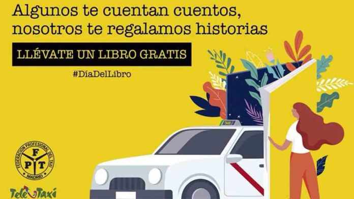 El taxi de Madrid celebra el Día Internacional del Libro regalándote un ejemplar