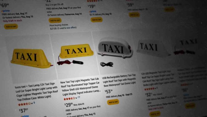 Los taxistas piden a Amazon que deje de vender carteles de taxi falsos