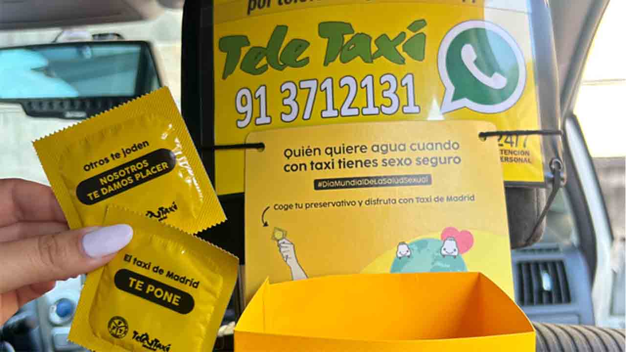 "El taxi de Madrid TE PONE": Preservativos gratis en el Día de la Salud Sexual