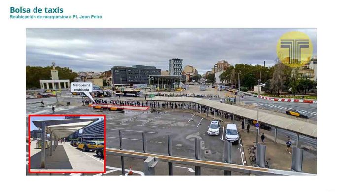 Afectaciones en las paradas de taxi de la Estación de Sants