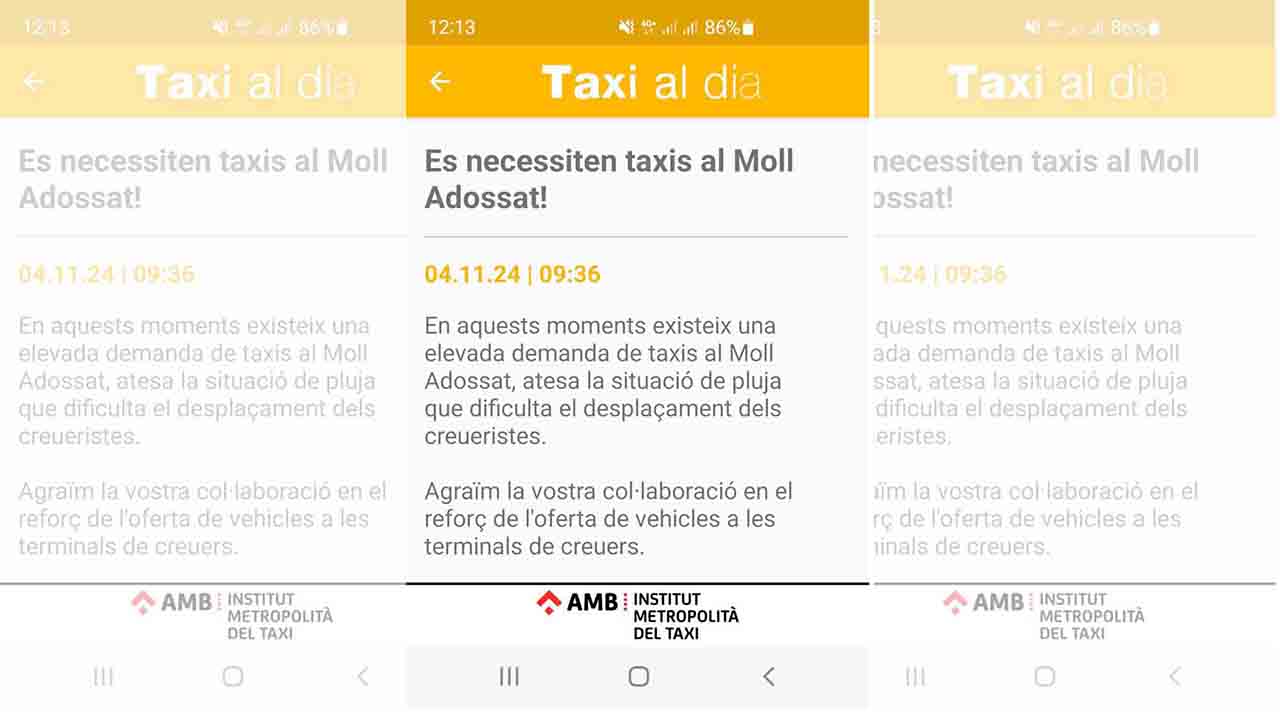 Taxi Ecològic suspende servicios debido a las lluvias