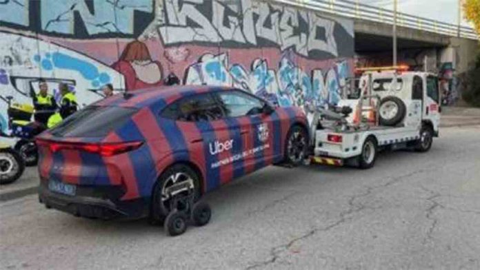 La Policía Municipal de Terrassa incauta un Uber con los colores del Barça