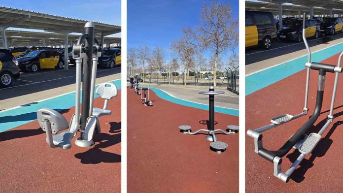 Aena avanza en la cafetería del aeropuerto del Prat e instala aparatos de deporte