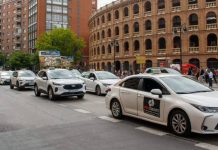 Protesta masiva del taxi en la Comunitat Valenciana por la regulación de las VTC Protesta masiva del taxi en la Comunitat Valenciana por la regulación de las VTC