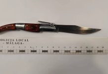 Detenido un conductor VTC en Málaga tras circular ebrio y amenazar con una navaja